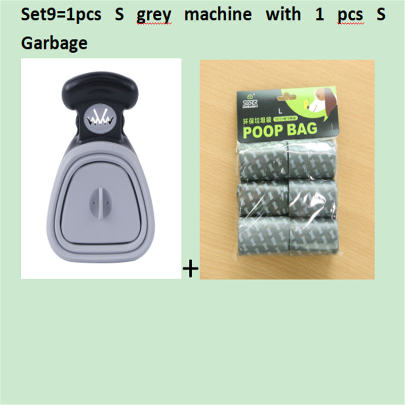 Dog Pet Travel Foldable Pooper Scooper with 1 Roll Decomposable Bags Poop Scoop Clean Pick up Excreta Cleaner Epacket Shipping