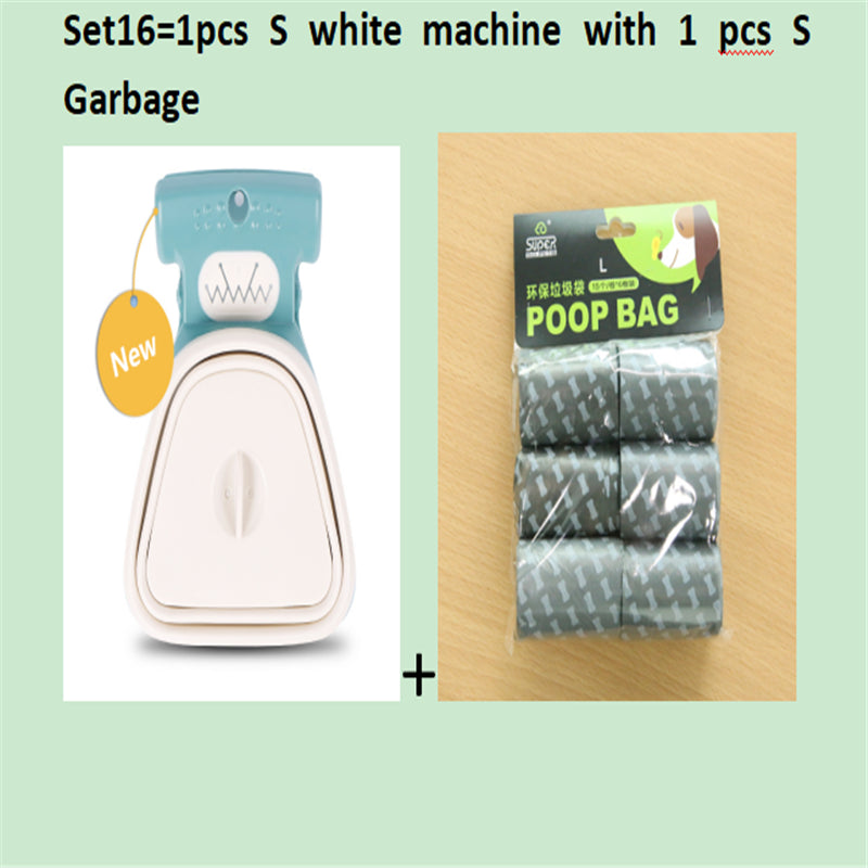 Dog Pet Travel Foldable Pooper Scooper with 1 Roll Decomposable Bags Poop Scoop Clean Pick up Excreta Cleaner Epacket Shipping