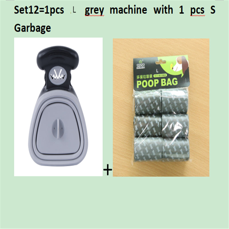 Dog Pet Travel Foldable Pooper Scooper with 1 Roll Decomposable Bags Poop Scoop Clean Pick up Excreta Cleaner Epacket Shipping