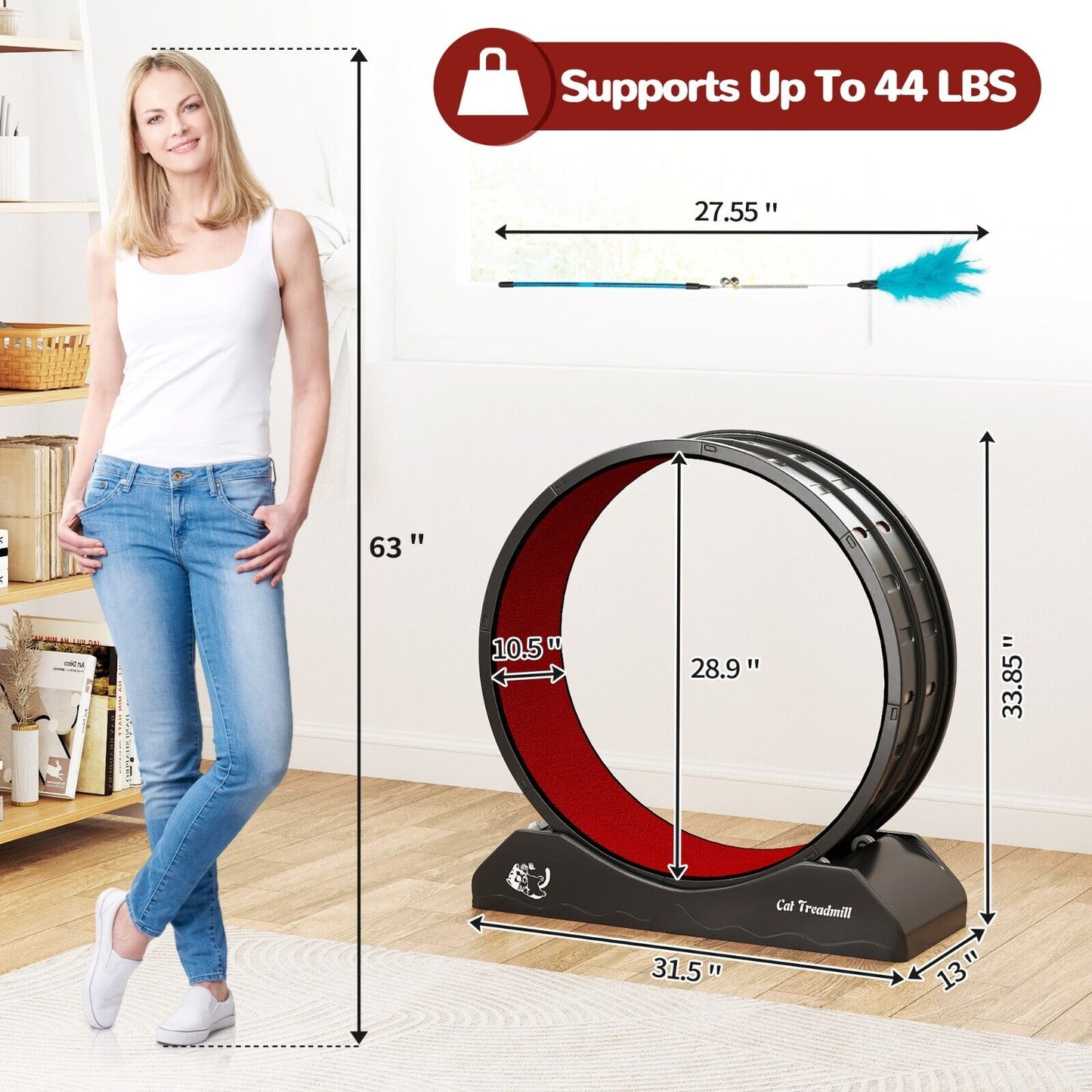Large Cat Exercise Wheel Cat Treadmill Pet Activity Running Wheel Small Animals