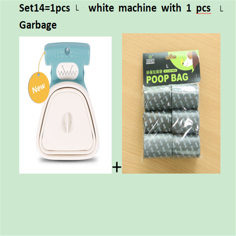 Dog Pet Travel Foldable Pooper Scooper with 1 Roll Decomposable Bags Poop Scoop Clean Pick up Excreta Cleaner Epacket Shipping