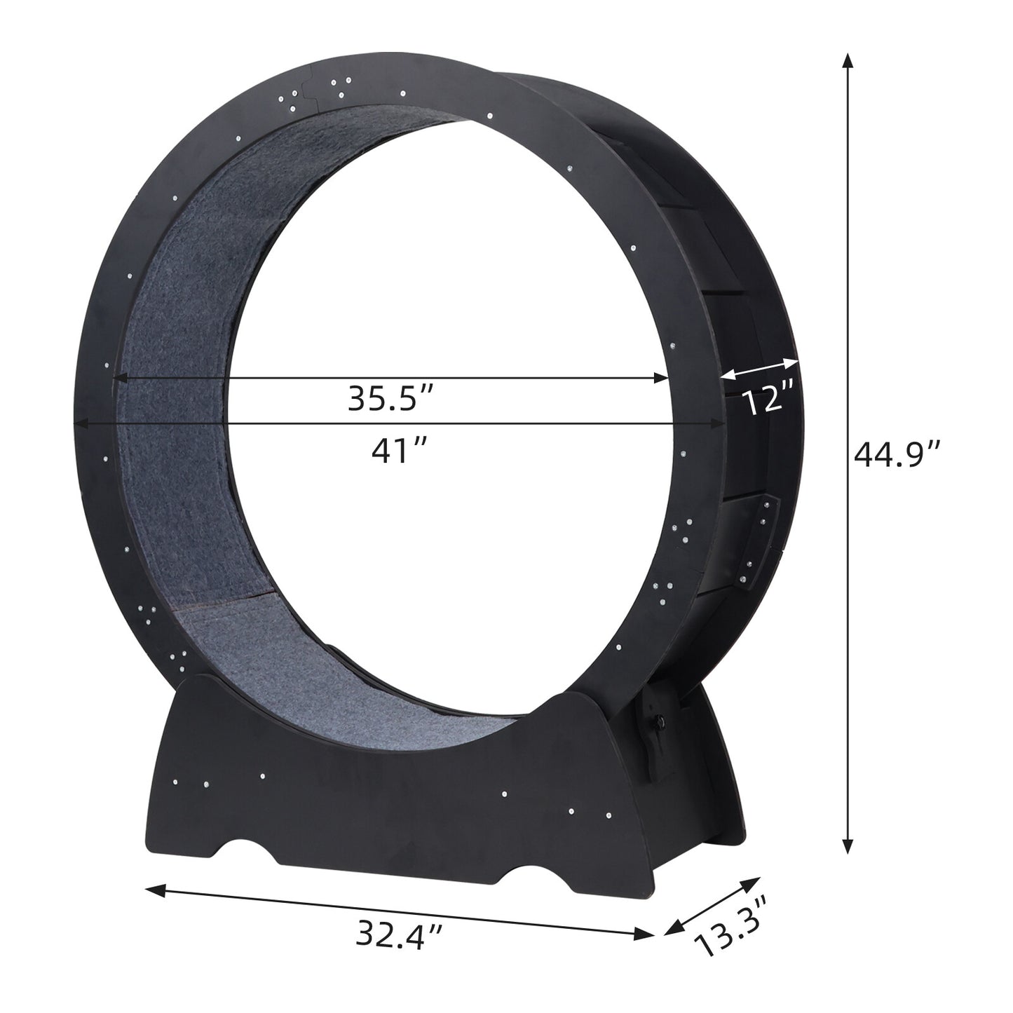 Rypetmia Cat Exercise Wheel Large Wooden/Pvc Cat Treadmill Running Wheel Cat Toy