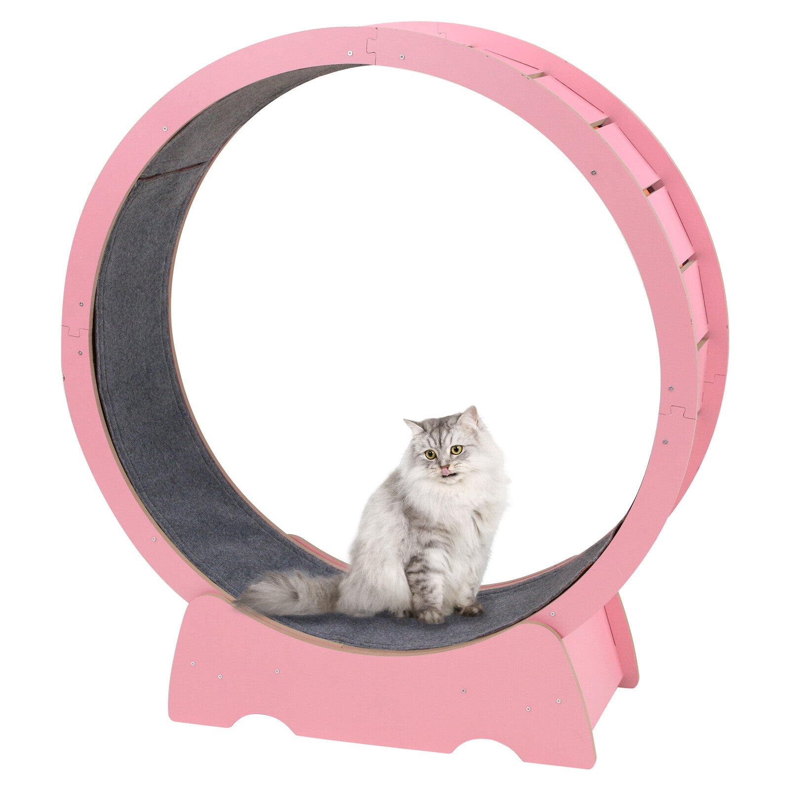 Rypetmia Cat Exercise Wheel Large Wooden/Pvc Cat Treadmill Running Wheel Cat Toy