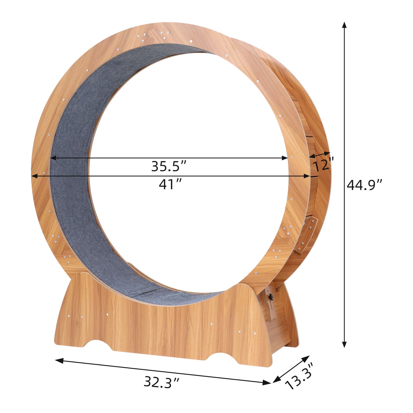 Rypetmia Cat Exercise Wheel Large Wooden/Pvc Cat Treadmill Running Wheel Cat Toy