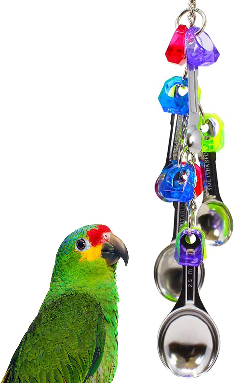1969 Spoon Delight Bird Toy Parrot Cage Toys Cages African Grey Amazon Conure