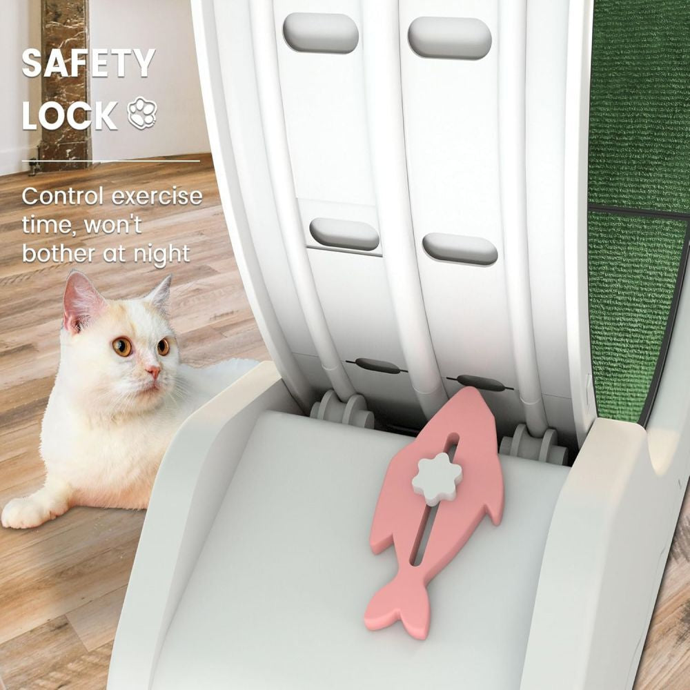 Cat Treadmill Runner Training Wheel Pet Exercise Toy Indoor Teaser