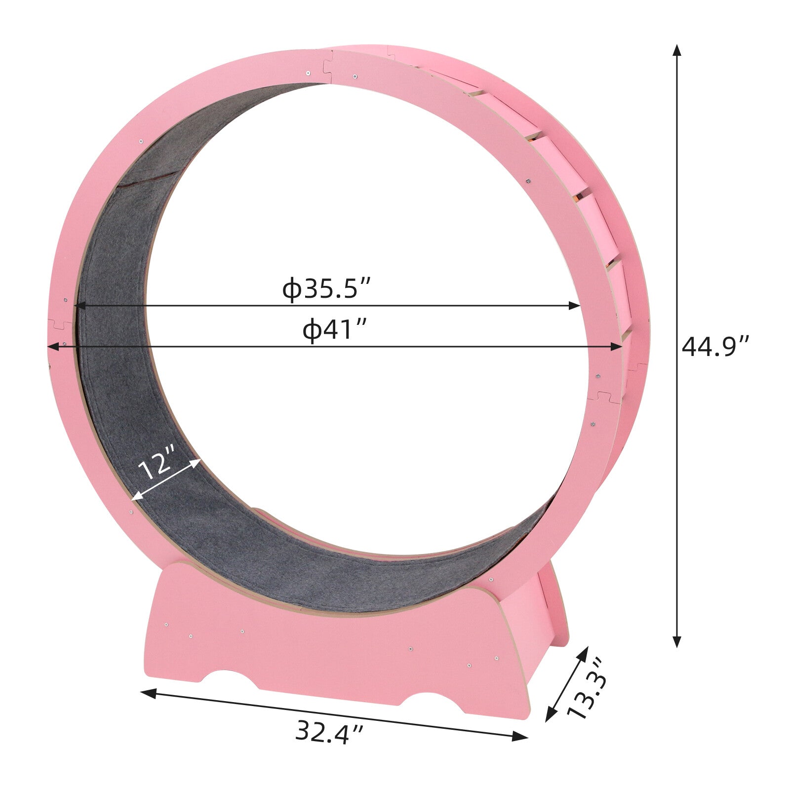 Rypetmia Cat Exercise Wheel Large Wooden/Pvc Cat Treadmill Running Wheel Cat Toy