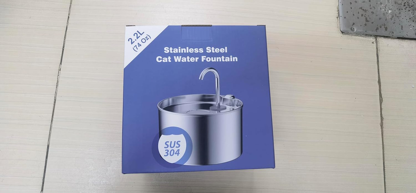 Stainless Steel Cat Water Fountain: Water Fountain Indoor Cat - Cat Fountain - Cat Drinking Water Fountain - Automatic Pet Water Fountain - Water Fountain for Cat - with 6 Filters + 3 Sponge Filters