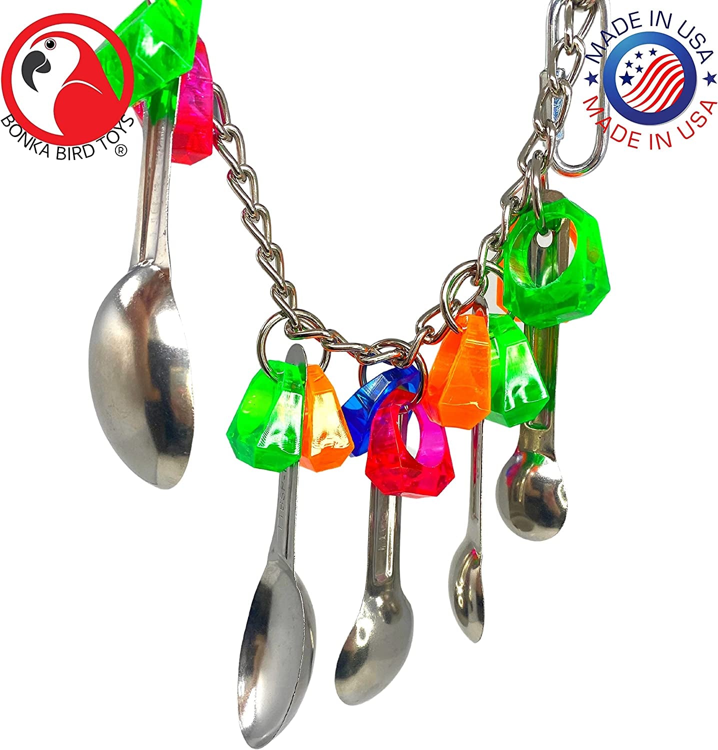 1969 Spoon Delight Bird Toy Parrot Cage Toys Cages African Grey Amazon Conure