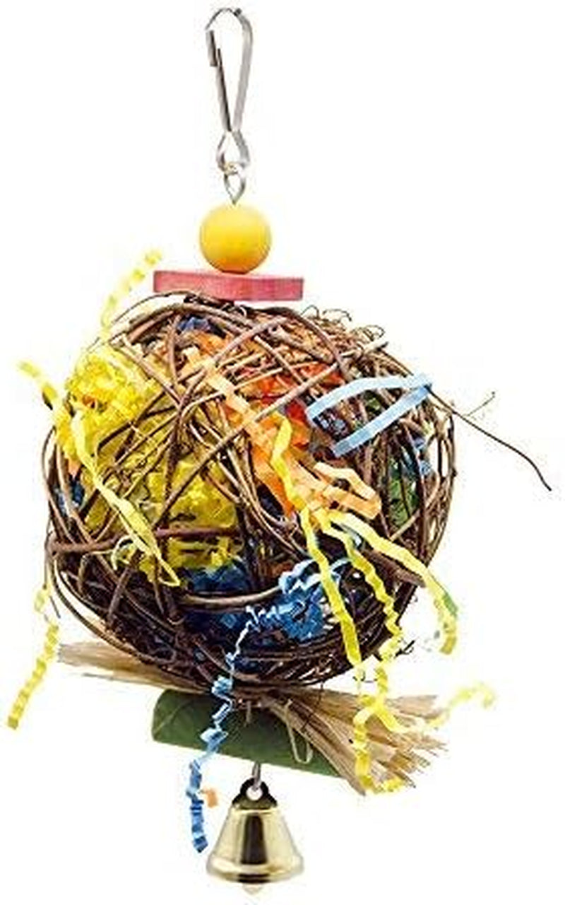 2 Pack Bird Chewing Toys Foraging Shredder Parrot Cage Shredder Hanging Toy for Cockatiel Conure African Grey Amazon