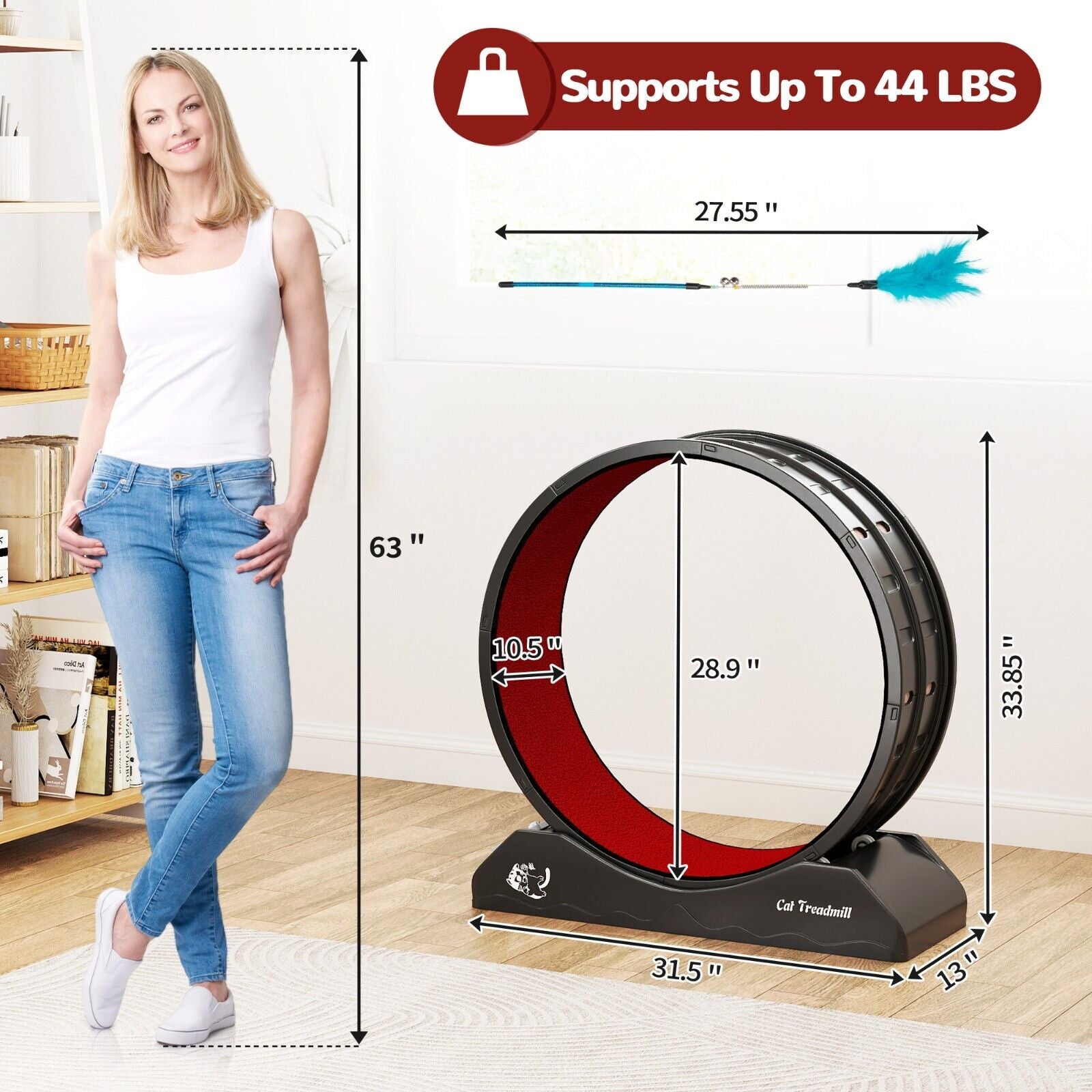 Large Cat Exercise Wheel Cat Treadmill Pet Activity Running Wheel Small Animals